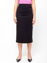 Odeeh - Knit Ponti Skirt - Black - Verdalina