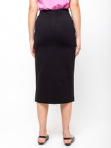 Odeeh - Knit Ponti Skirt - Black - Verdalina