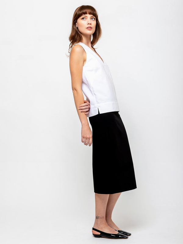 Odeeh - Knit Ponti Skirt - Black - Verdalina