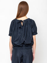 Odeeh - Ultra Light Taffeta Top - Navy - Verdalina