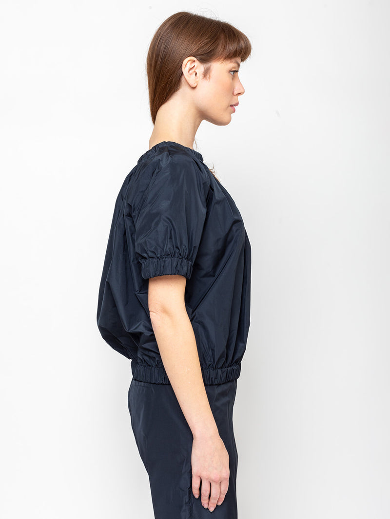 Odeeh - Ultra Light Taffeta Top - Navy - Verdalina