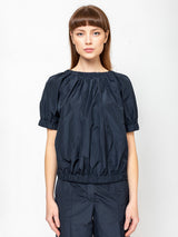 Odeeh - Ultra Light Taffeta Top - Navy - Verdalina