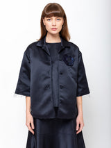 Odeeh - Satin Shirt - Midnight - Verdalina