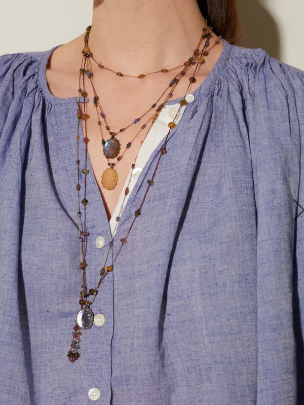 Sharing - Tibetan Necklace - Labradorite Blue - Verdalina