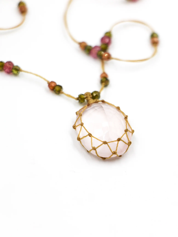 Sharing - Tibetan Necklace - Pink Quartz - Verdalina