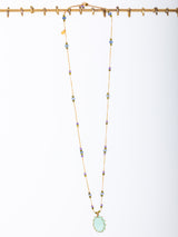 Sharing - Tibetan Necklace - Chalcedony Blue - Verdalina