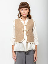 Sula - Tie Vest - Beige - Verdalina