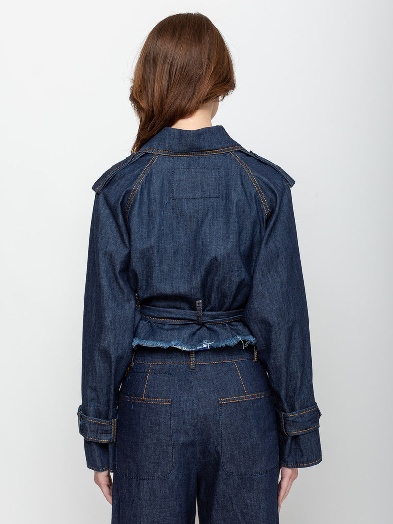 Susanne Bommer - Trench Style Jean Jacket - Verdalina