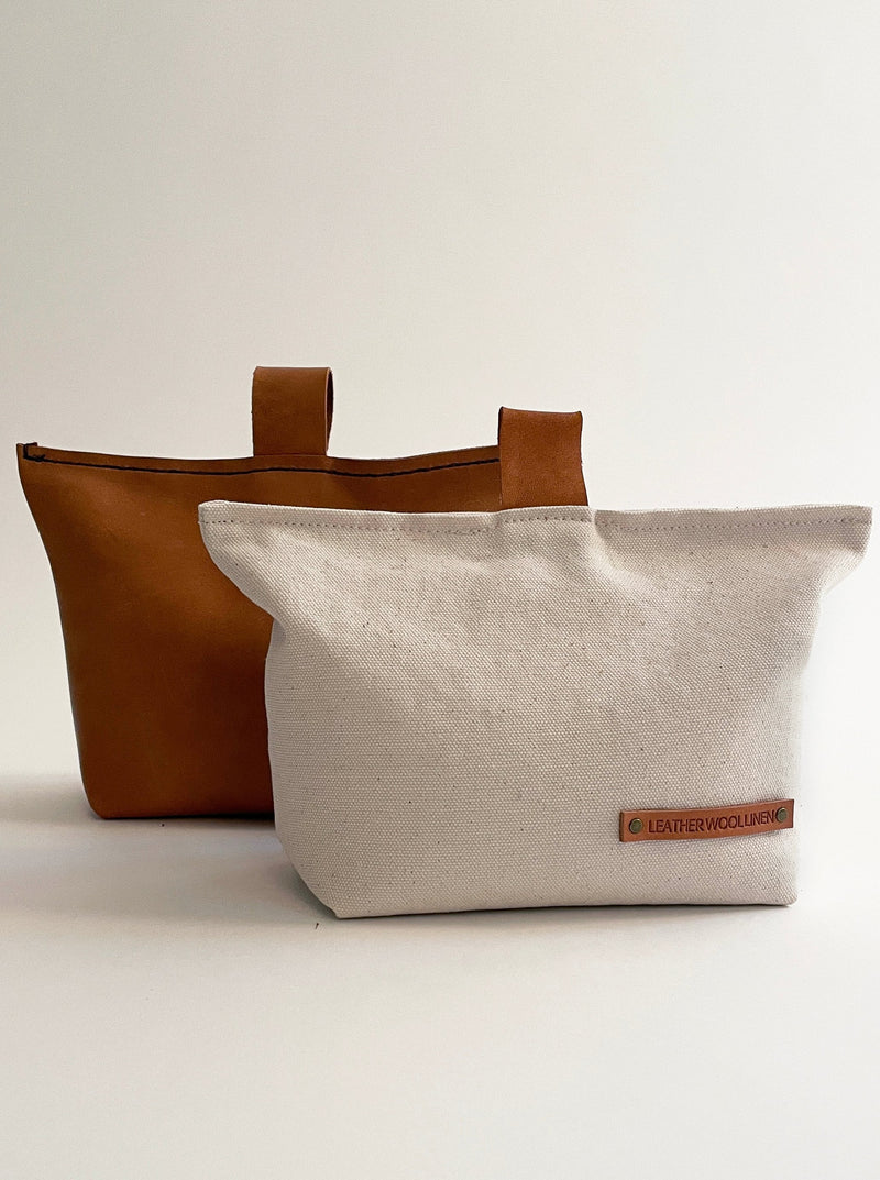 LeatherWoolLinen - Doorstop - Canvas & Leather - Verdalina