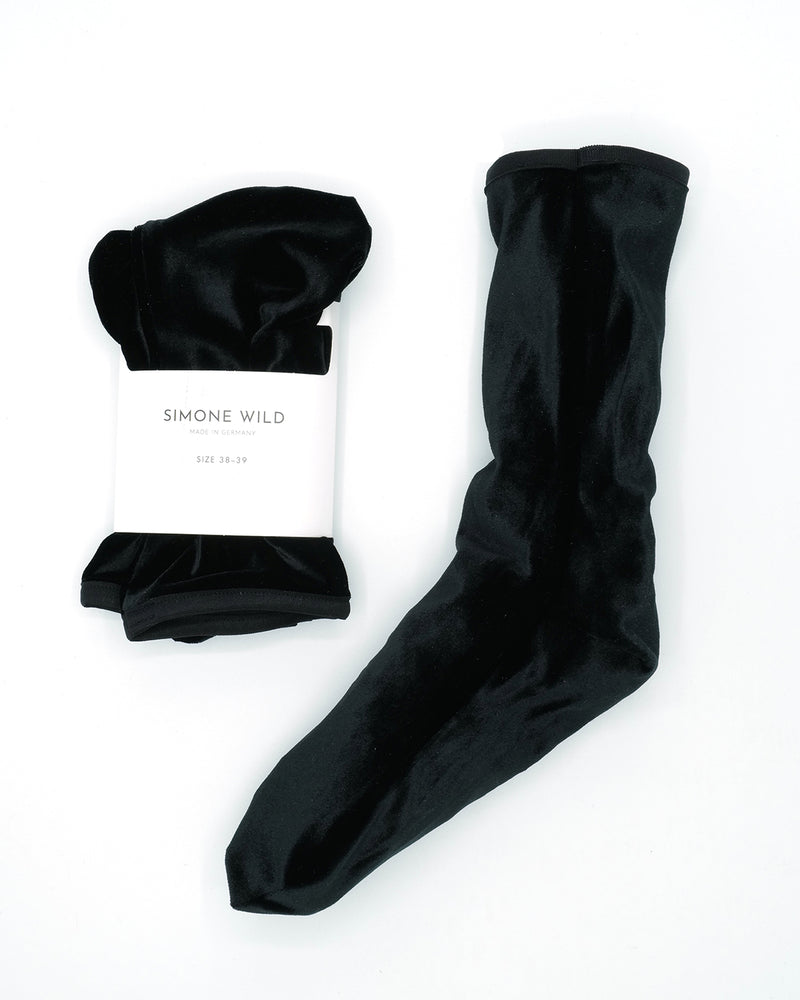 Simone Wild - Velvet Ankle Socks - Verdalina