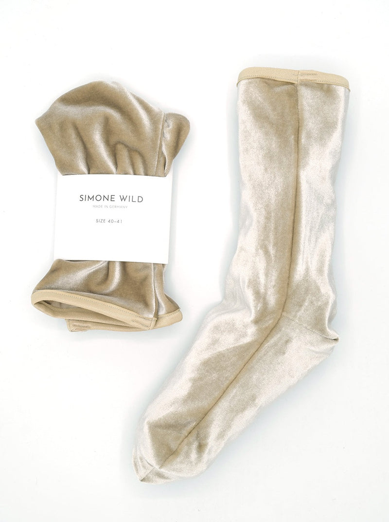 Simone Wild - Velvet Ankle Socks - Verdalina